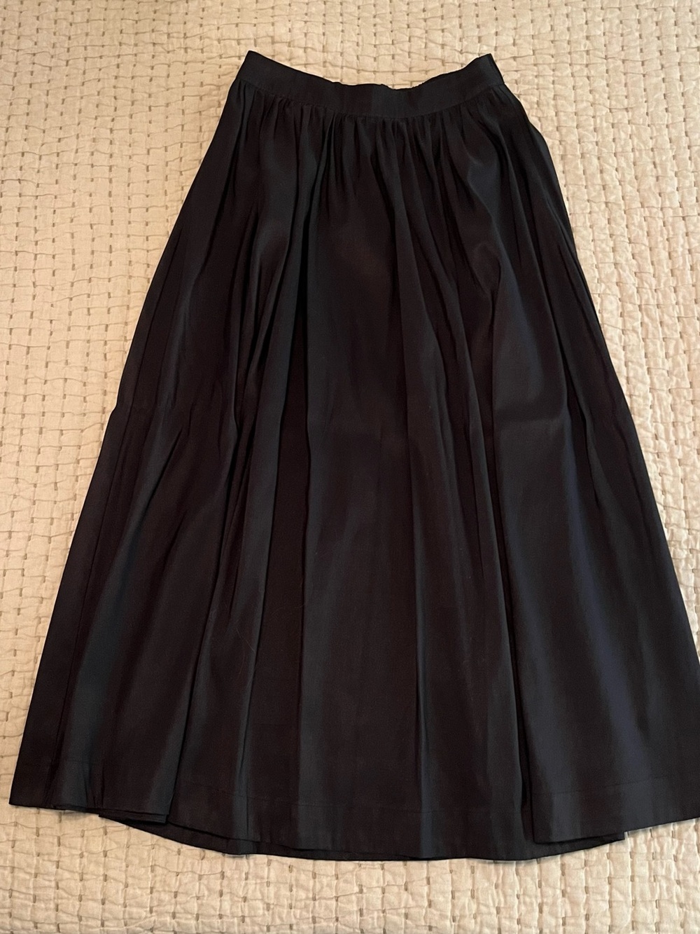 a new day Black Maxi Skirt - Flowing Pleated Design